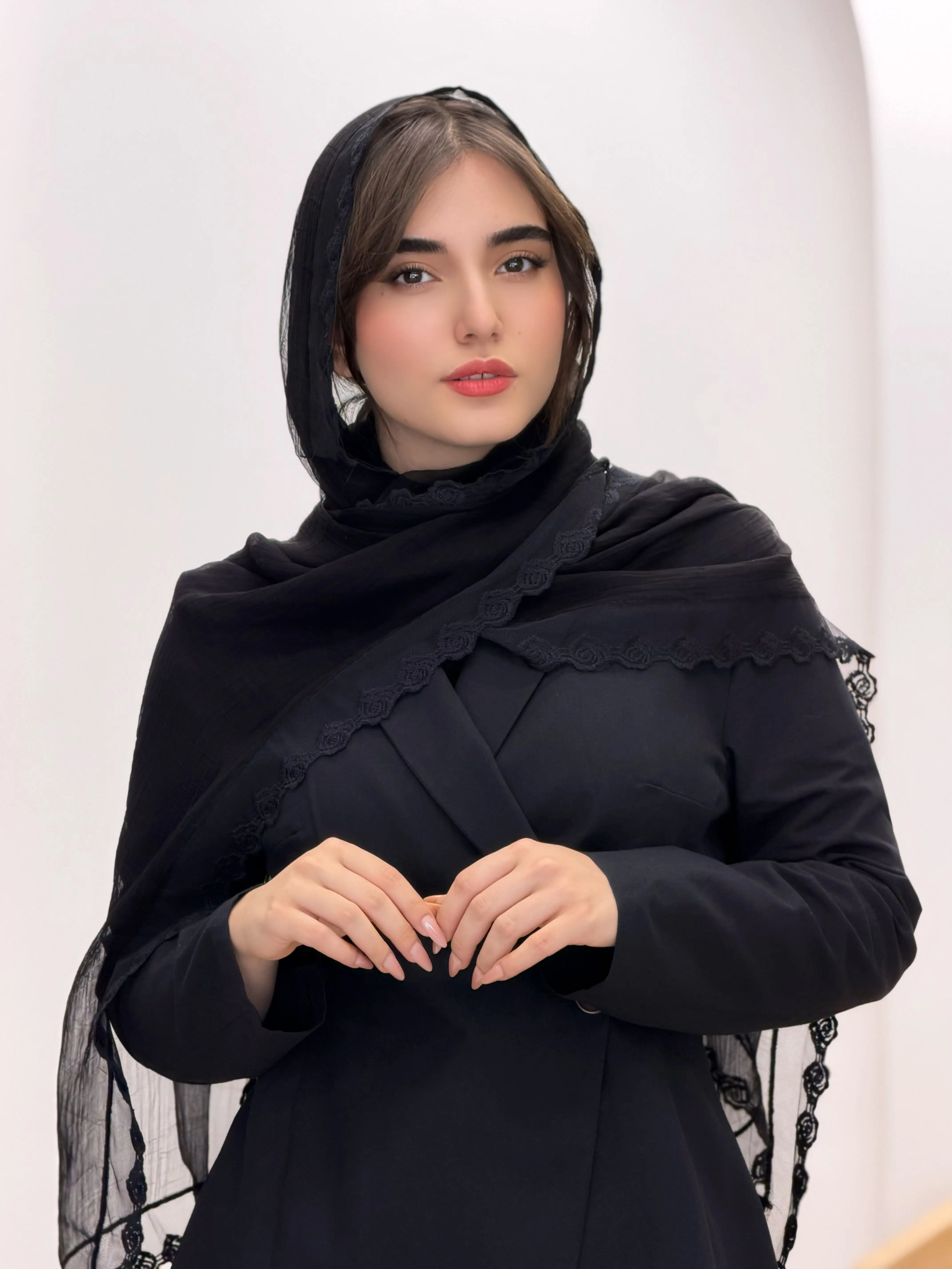 6564-شال حریر جواهر